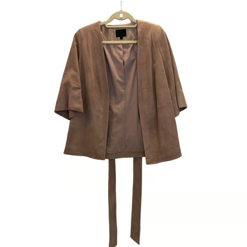 Intermix Suede wrap jacket